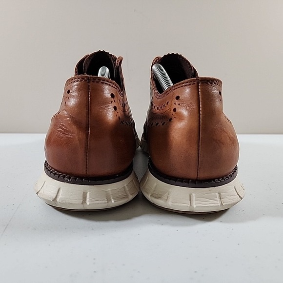 Cole Haan ZeroGrand Wingtip Oxford Shoe Leather British Tan C14493 Mens 11.5 M - Picture 6 of 11